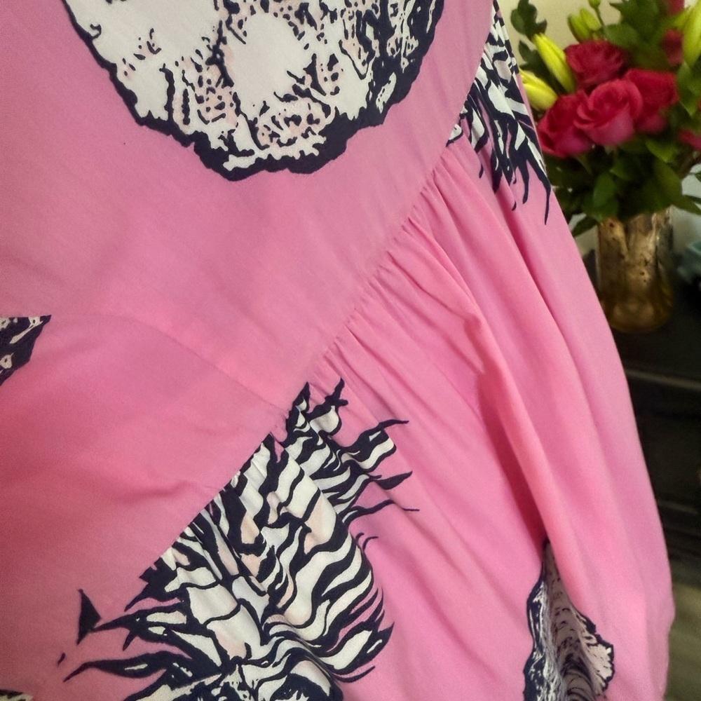 Crown & Ivy Pink Pineapple Midi Dress - Picture 6 of 7